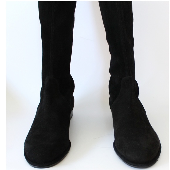 NEW Stuart Weitzman LowLand Suede OTK Black Boots - Iconic Fall/Winter Staple - Picture 8 of 16